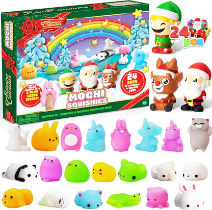 Adventskalender 2023 Kinder Weihnachten Mochi Squishy Spielzeug