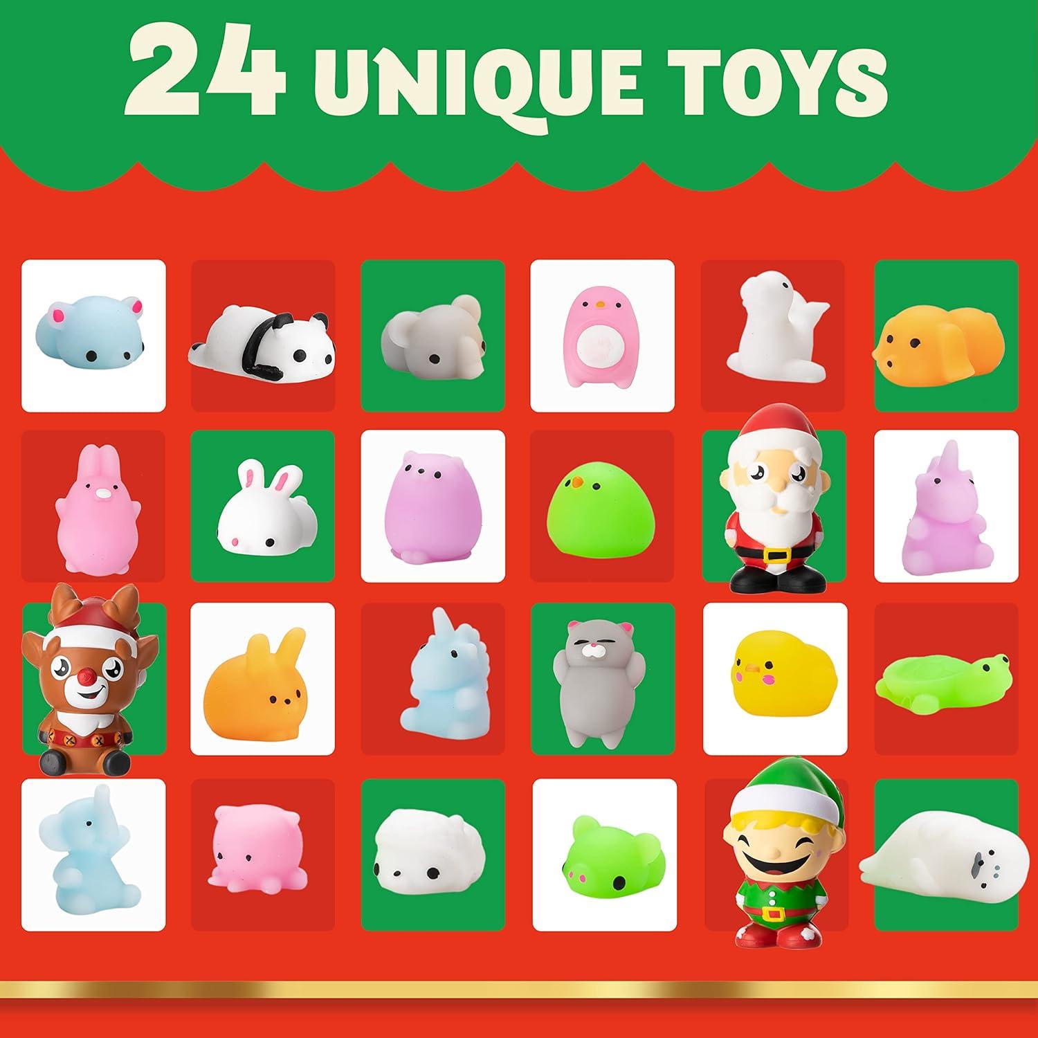 JOYIN Adventskalender 2023 Kinder Weihnachten Mochi Squishys 24 Tage Countdown