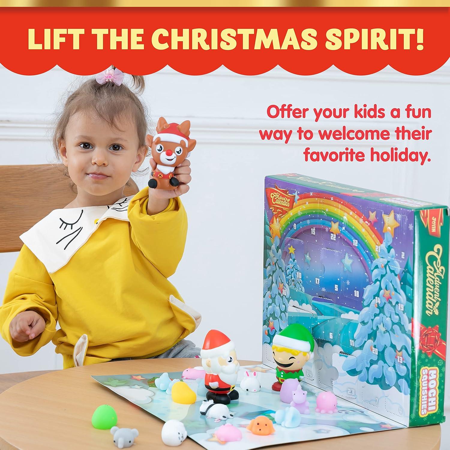 Adventskalender 2023 Kinder Weihnachten Mochi Tier Squishys 24 Tage Countdown
