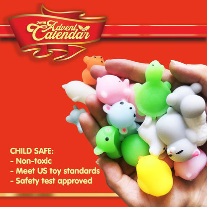 Adventskalender 2023 Kinder Weihnachten Mochi Tier Squishys 24 Tage
