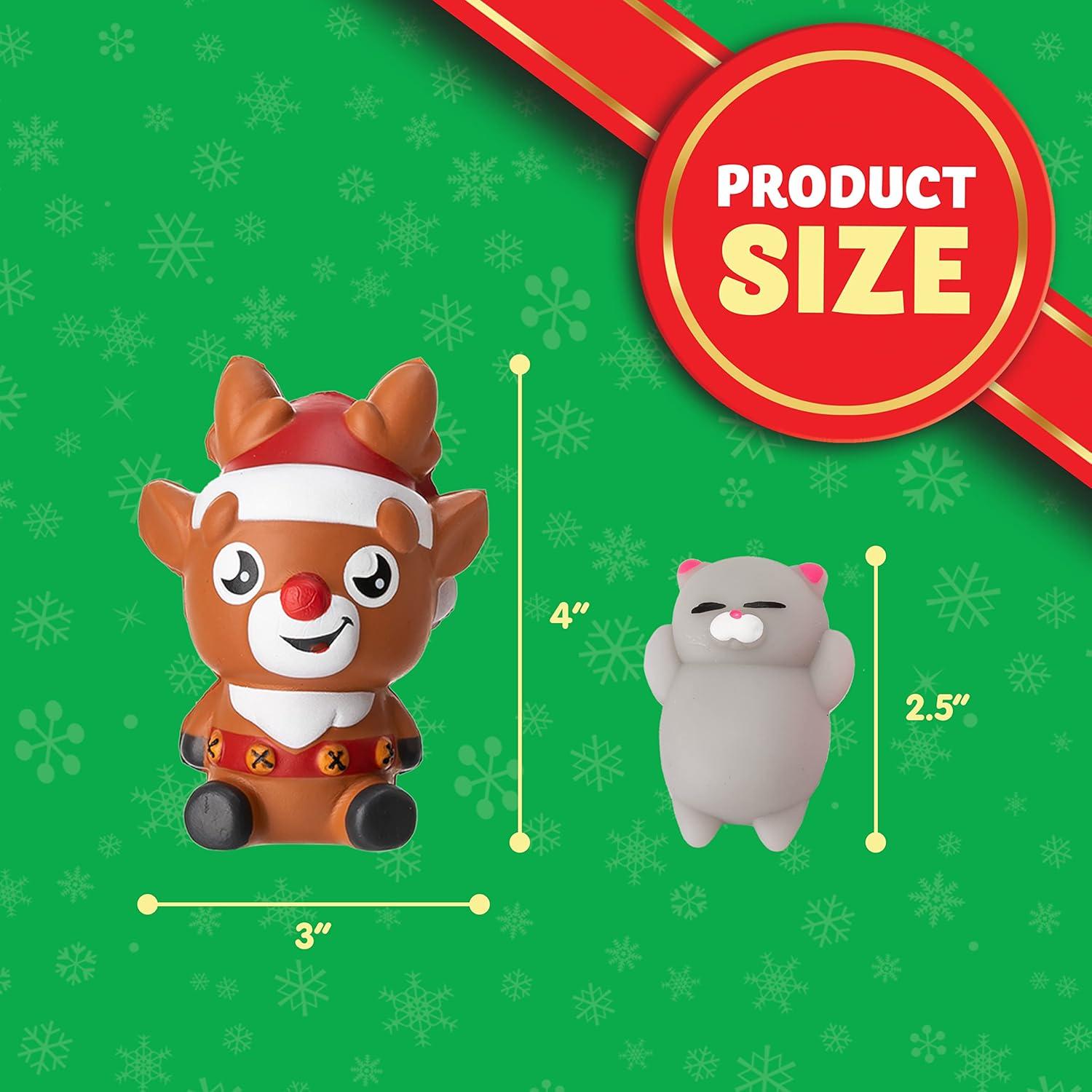 Adventskalender 2023 Kinder Weihnachten Mochi Tier Squishys 24 Tage Countdown