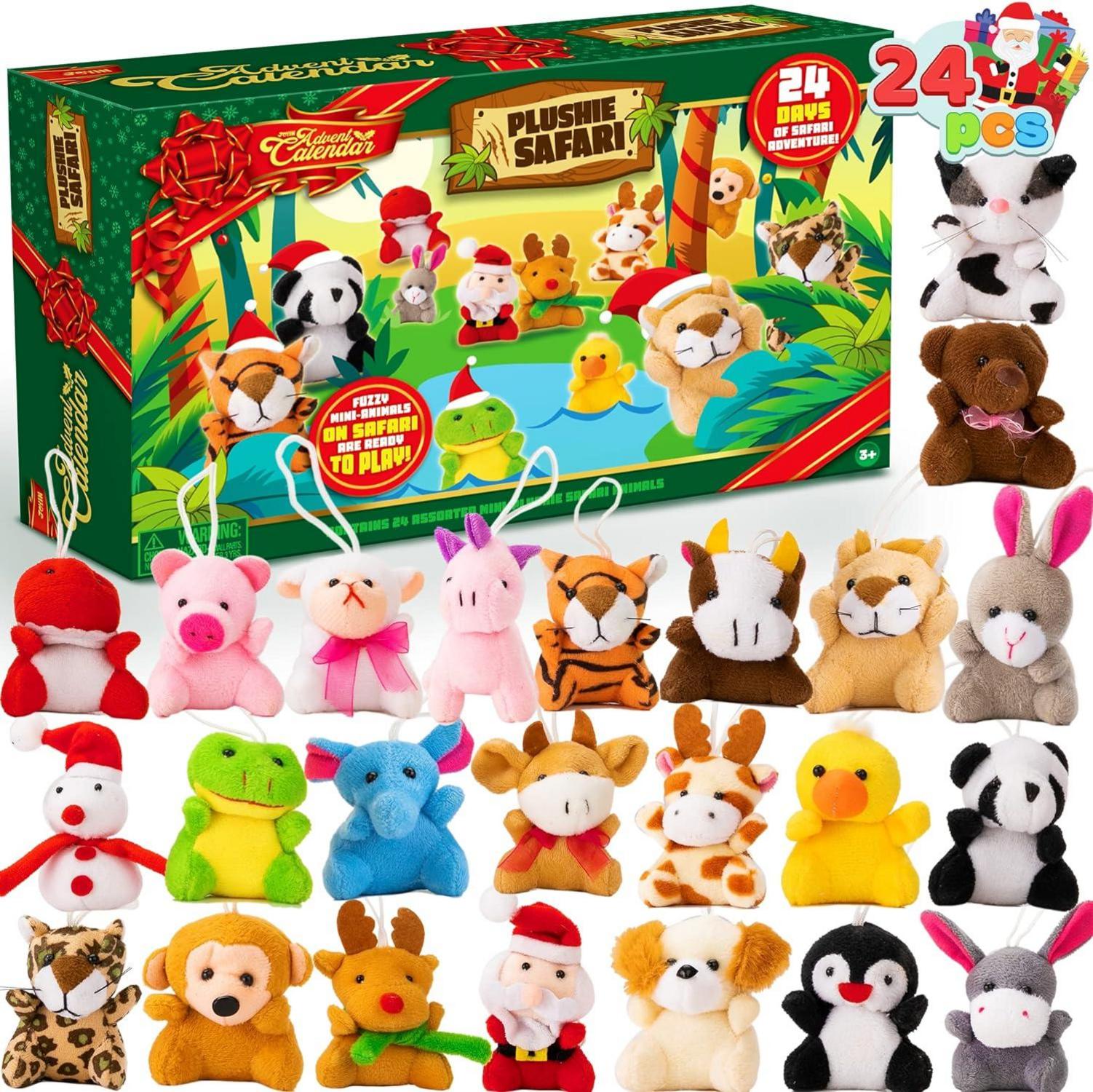 JOYIN Adventskalender Mini Tier Plüsch 24 Tage Countdown