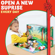Adventskalender 2023 mit Mini Plüsch Tieren, 24 Tage