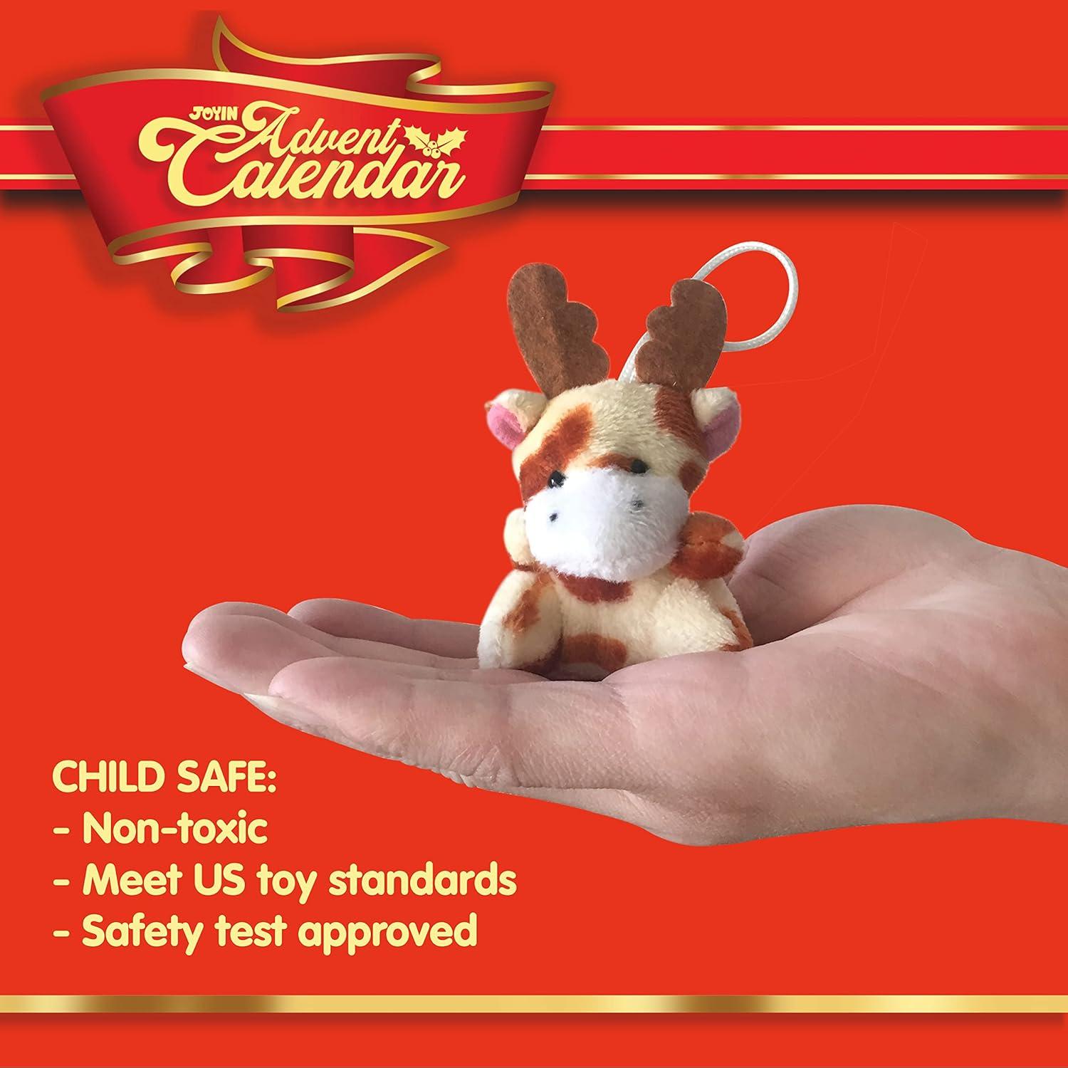 Adventskalender Mini Tier Plüsch 24 Tage Countdown Weihnachtsgeschenk