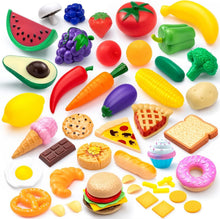 JOYIN 50-teiliges Kinder Spielzeug Lebensmittel Set für Küche und