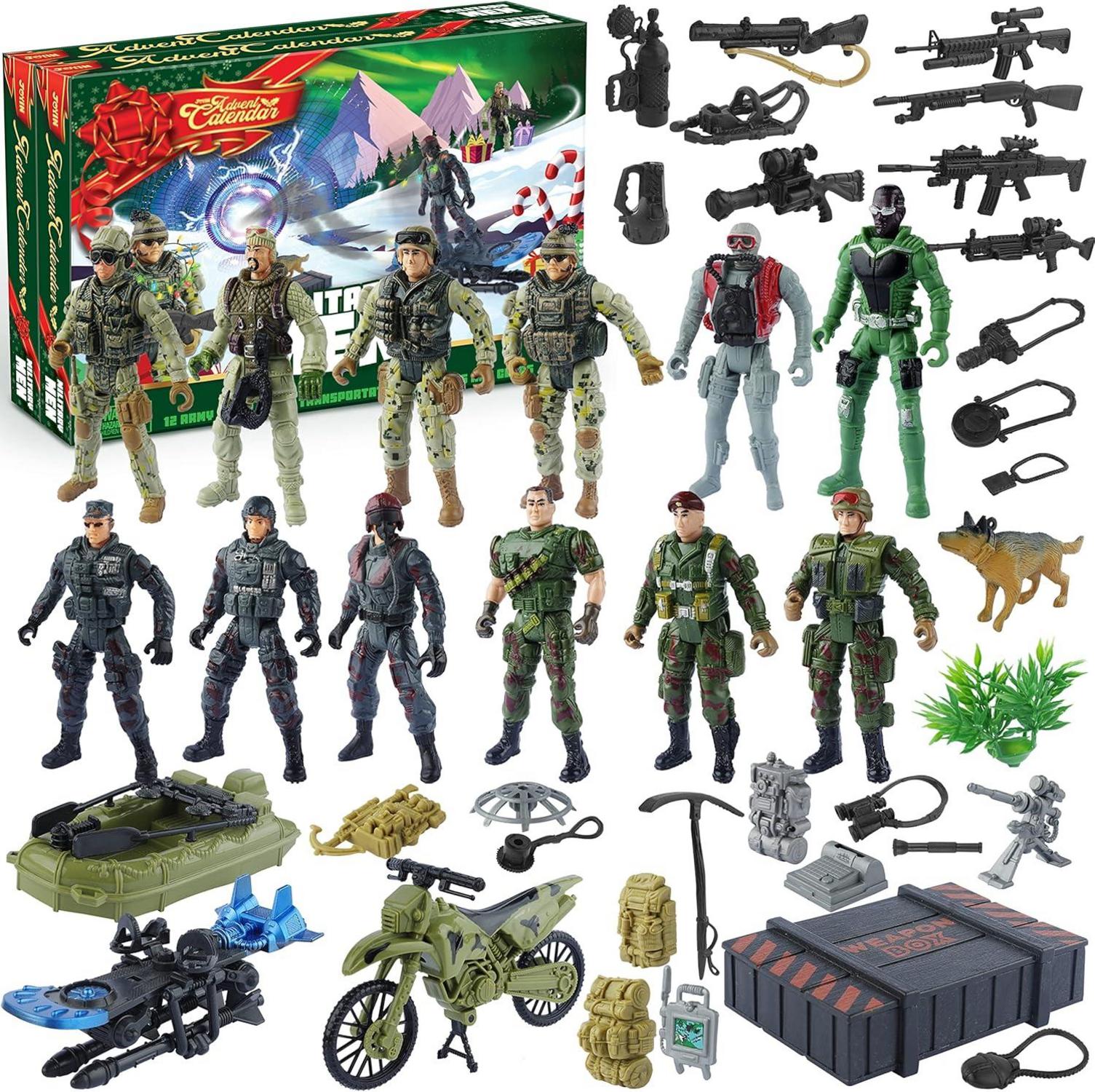 Adventskalender Kinder Weihnachten Countdown Spielzeug Army Mann
