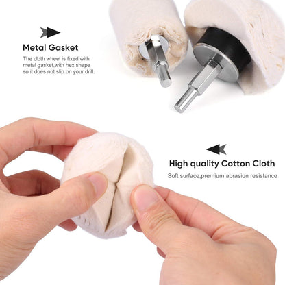 Polierscheiben Set 14 tlg. für Akkuschrauber Polieraufsatz