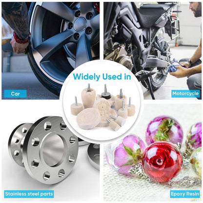 Polierscheiben Set 14 tlg. für Akkuschrauber Polieraufsatz