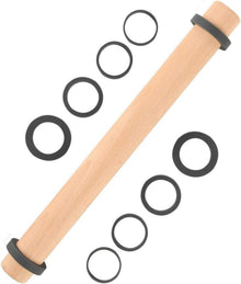 Nudelholz Buchenholz mit Dicken Ringen 5 Größen 40 cm