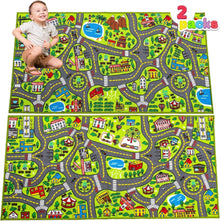 Kinderteppich Spielmatte Stadt 2er Set 80x150cm Autostraße