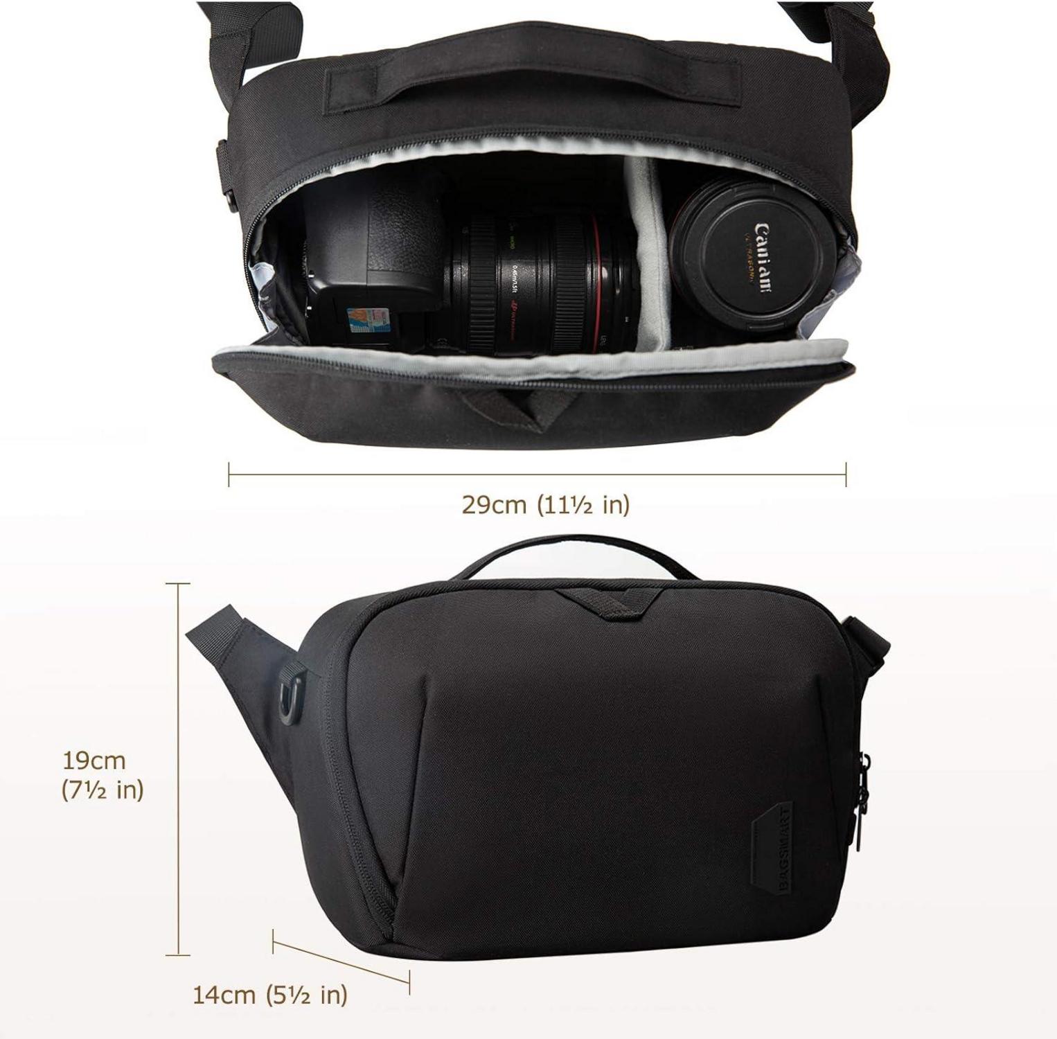 Kameratasche Umhängetasche Damen Schultertasche Schwarz DSLR