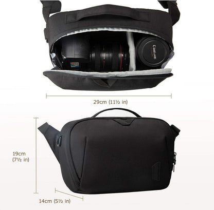 Kameratasche Umhängetasche Damen Schultertasche Schwarz DSLR