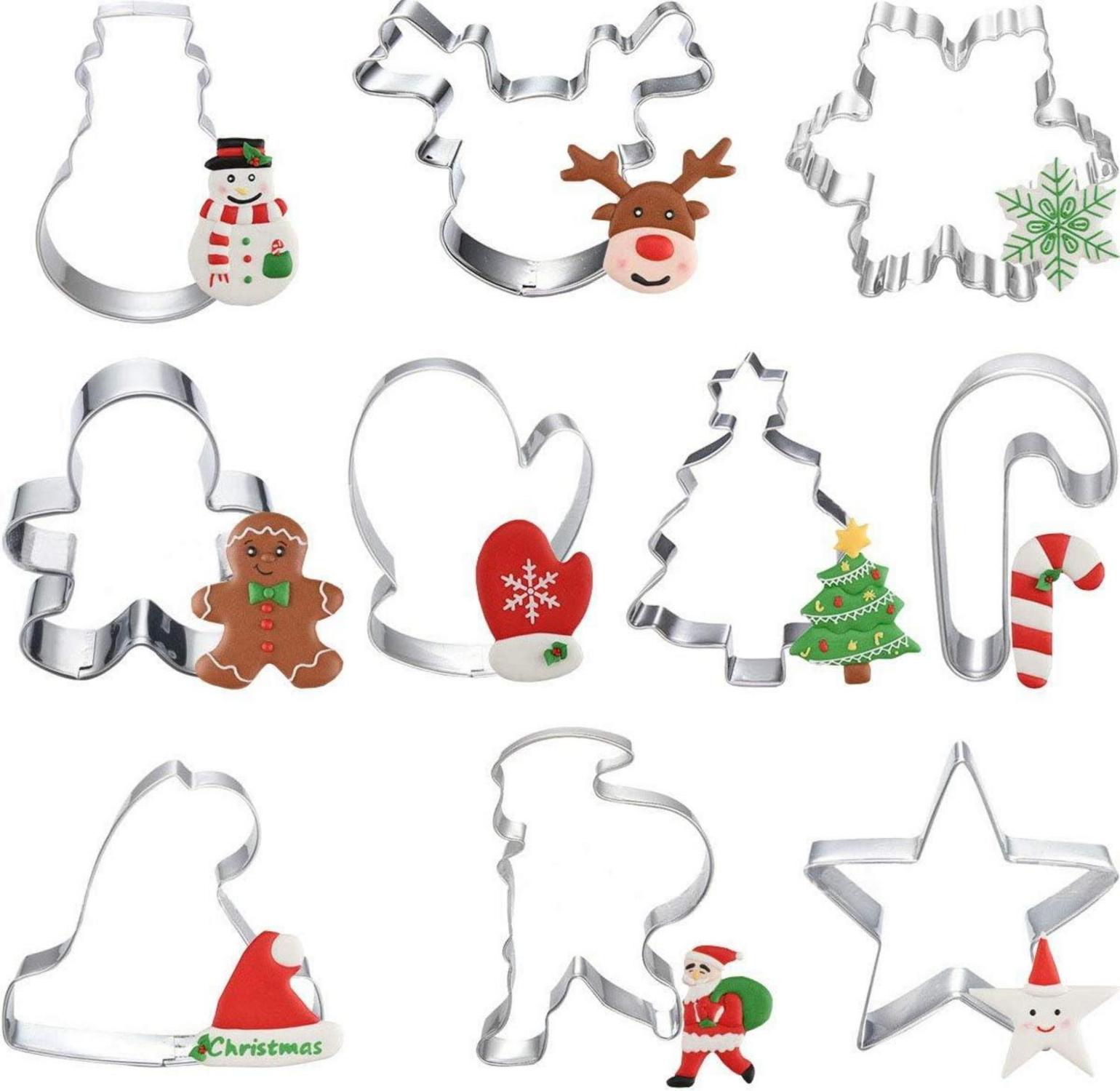 Weihnachts Ausstechformen Set 10-teilig Edelstahl sichere