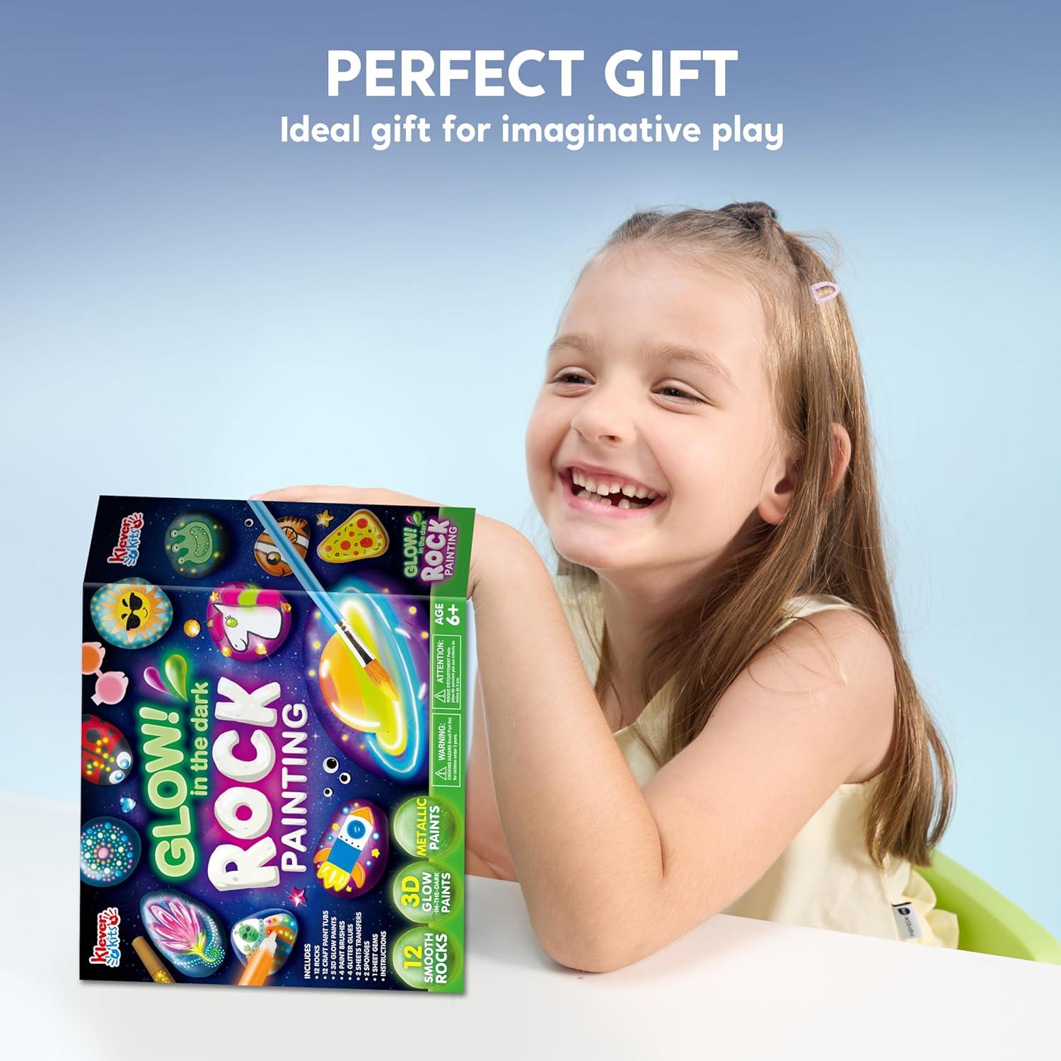 12 Stück Steine Bemalen Set, 18 Farben, Kreativ