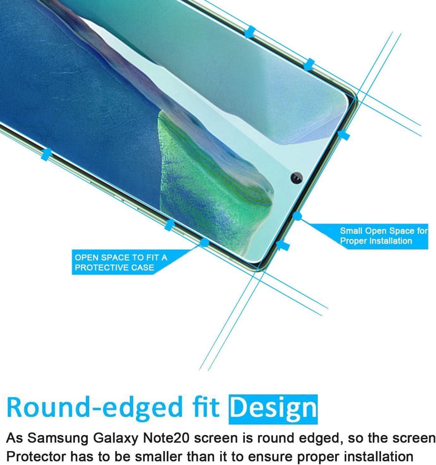 2er Pack Panzerglas Displayschutz Samsung Galaxy Note20 9H Ultra-klar
