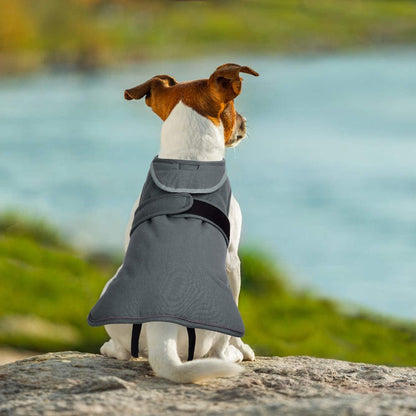 Hundemantel Winter Fleecejacke Reflektierend wasserdicht XS-3XL Grau