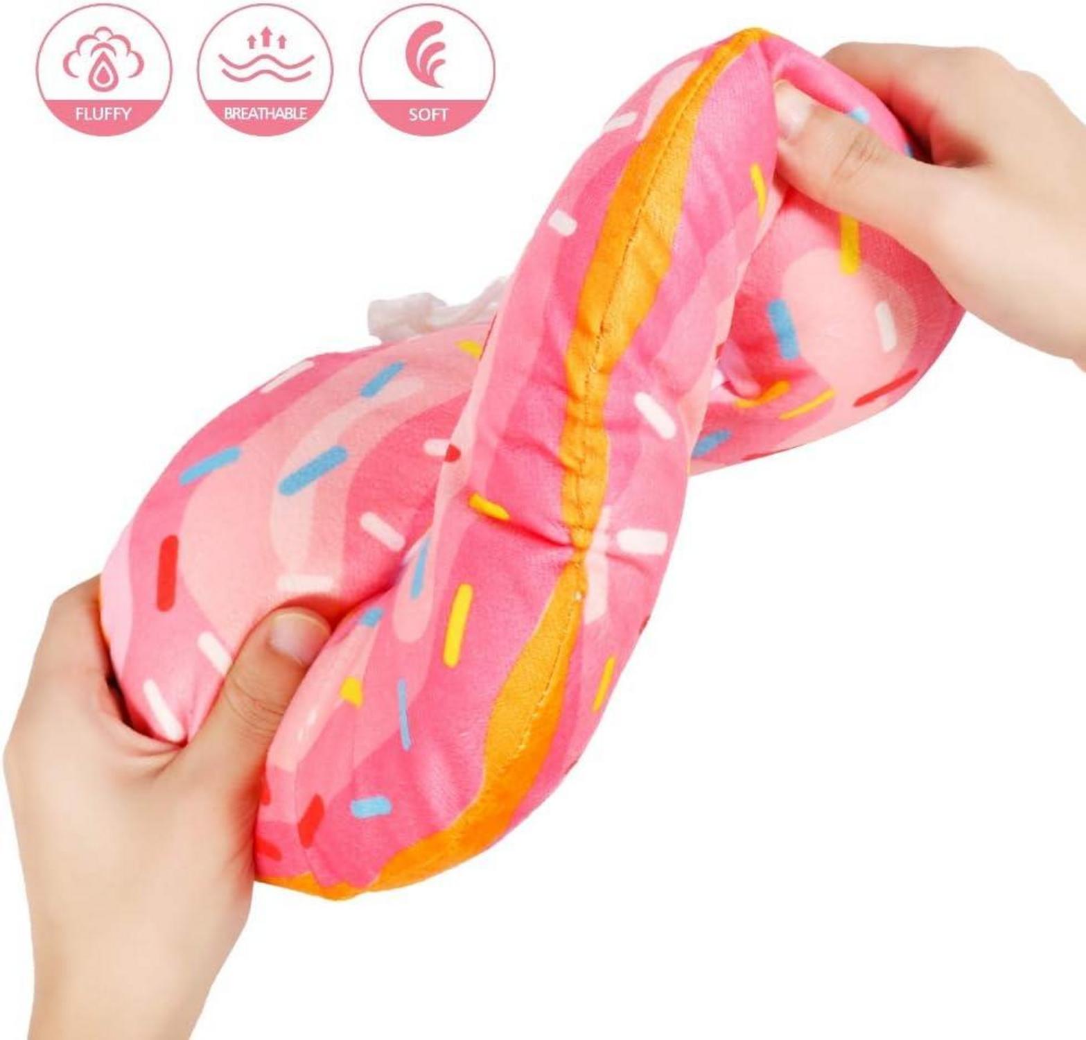 Xinzistar Halskrause Soft Weich Katze Schutzkragen Rosa Donut M