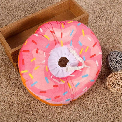 Kätzchen Halskrause Soft Weich Schutzkragen Einstellbar Rosa Donut M