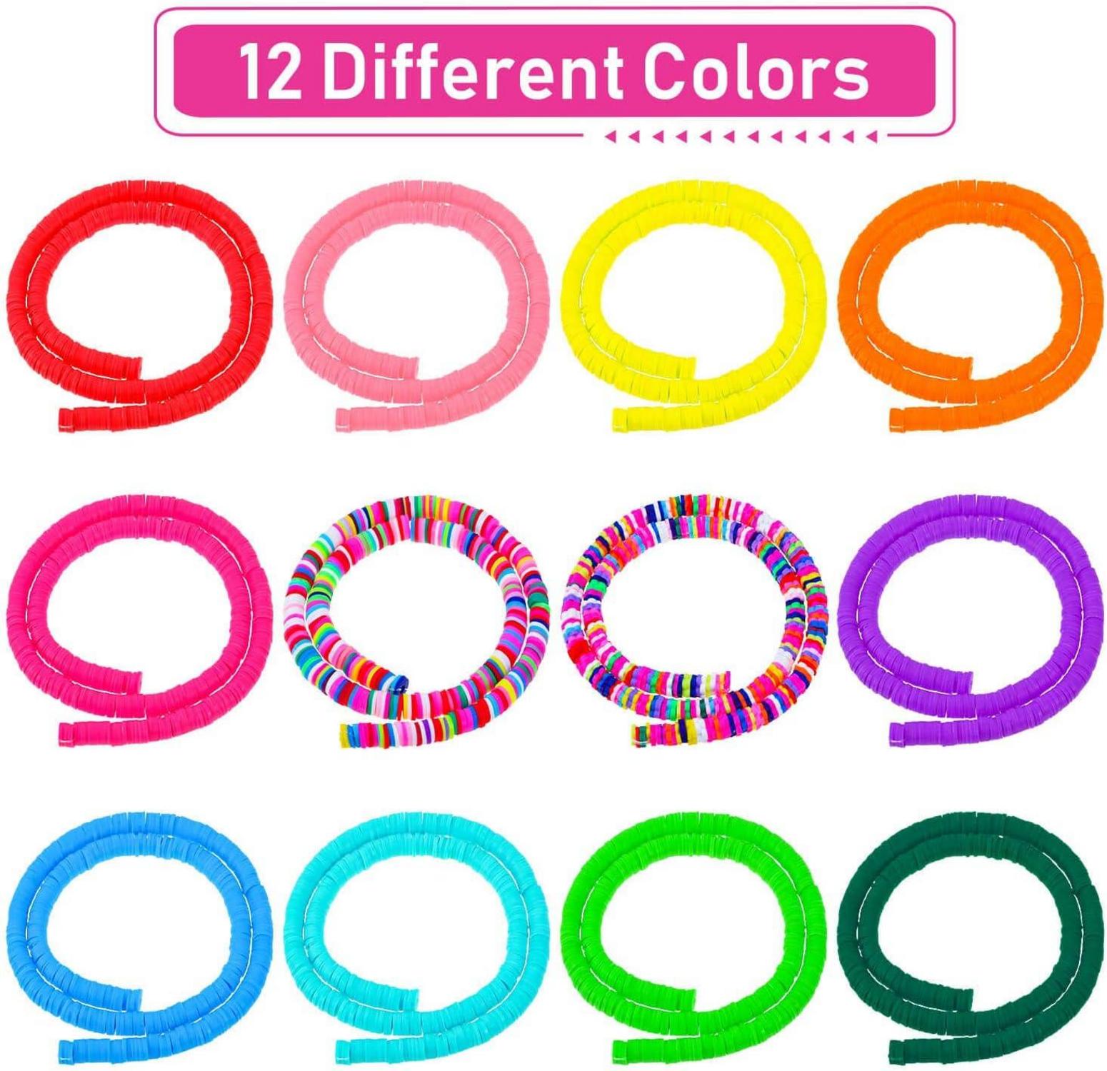 4560 Stücke Clay Perlen 12 Farben Polymer Heishi Perlen 6mm DIY