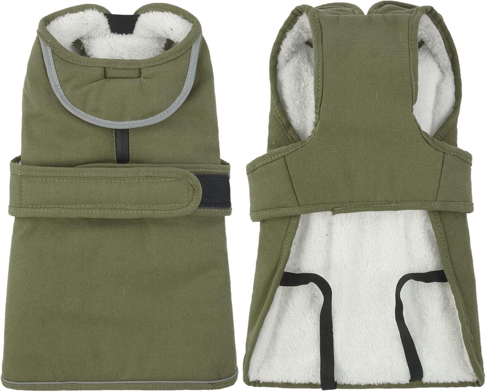 Hundemantel Winterjacke Warm Reflektierend Wasserdicht Grün