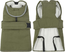 Hundemantel Winterjacke Warm Reflektierend Wasserdicht Grün