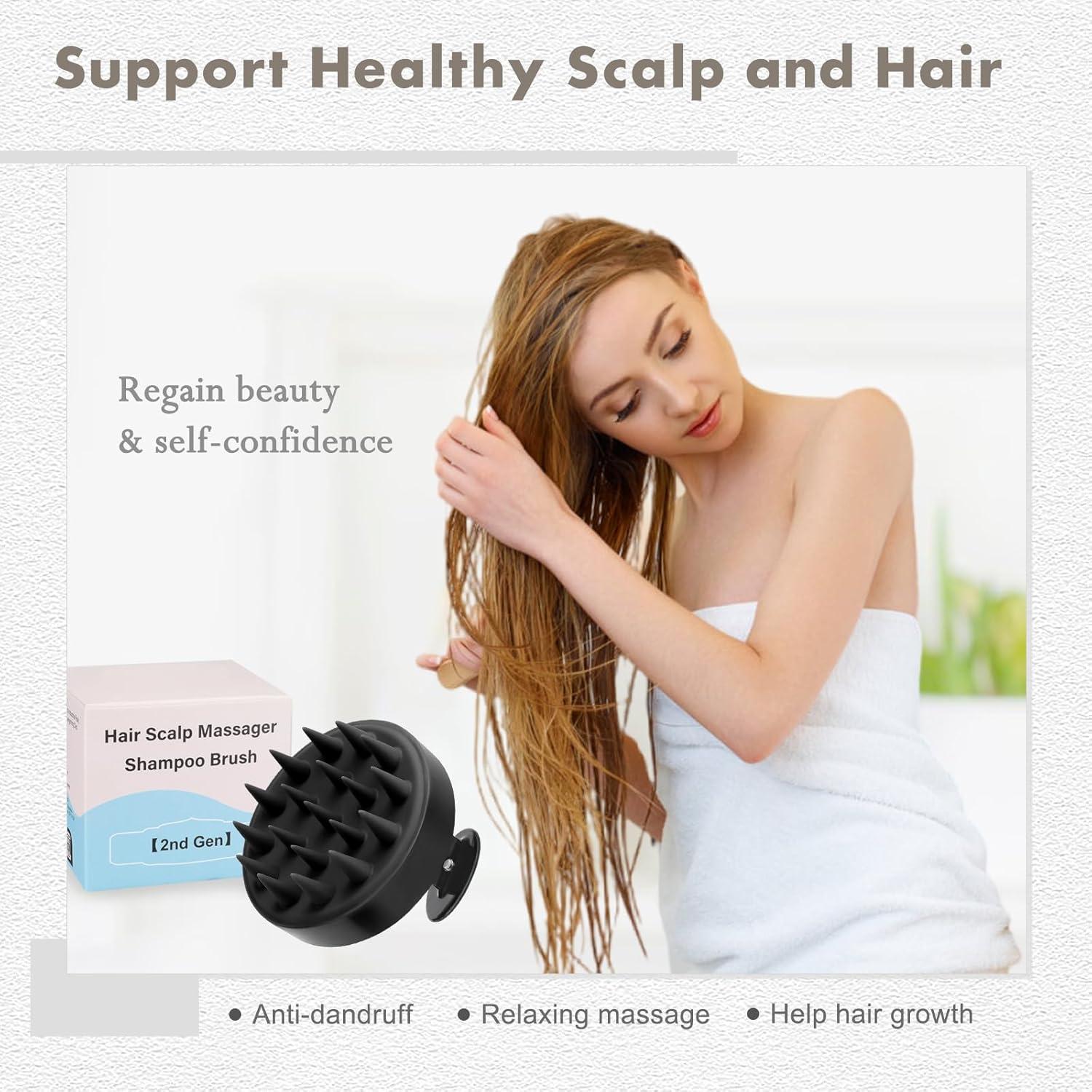 2-stücke Silikon Shampoo Haarbürste Schwarz Peeling Kopfmassage Nass