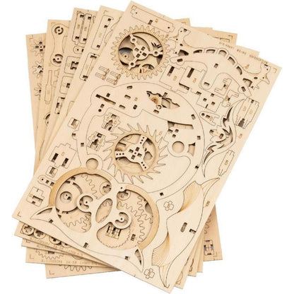 ROKR Owl Clock Modellbausatz | Holz 3D Puzzle Uhr für