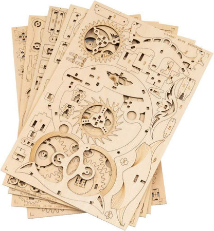 DIY ROKR Owl Clock Holz 3D Modellbau Bastelkit Erwachsene