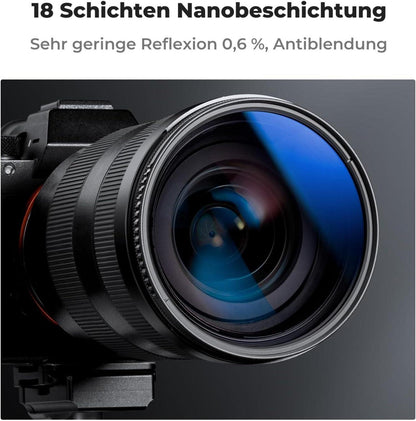 82mm Polfilter CPL Filter Objektivdeckel Reinigungstuch Set