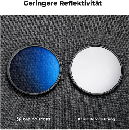 Polfilter 82mm CPL Filter mit Objektivdeckel und Reinigungstüchern