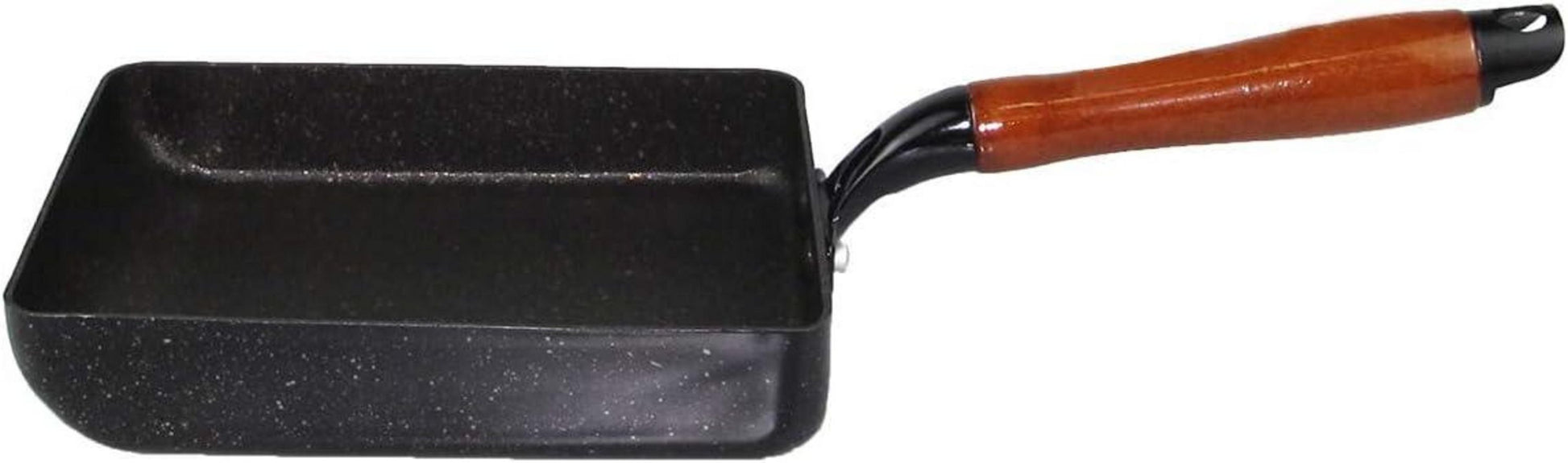 Japanische Omelette-Pfanne Tamagoyaki-Eierpfanne mit Silikon-Spatel, Pinsel & Platte