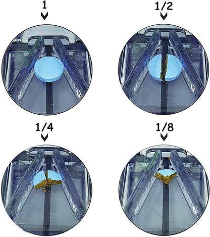 Tablettenteiler für Große und Kleine Tabletten mit Aufbewahrungsfach