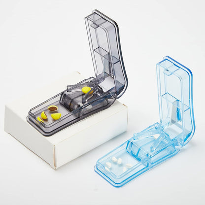 GeekerChip Tablettenteiler für Große und Kleine Tabletten Blau/Schwarz