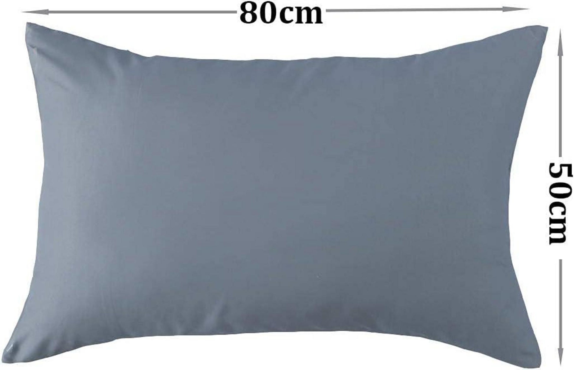 2er Set Kissenbezug 50x80 Hellblau gebürstete Mikrofaser