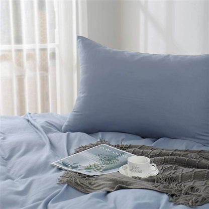 Kissenbezug 50x80cm Hellblau 2er Set Mikrofaser atmungsaktiv
