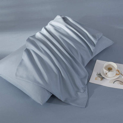 2er Pack Aisbo Kissenbezug 50x80cm Hellblau Mikrofaser