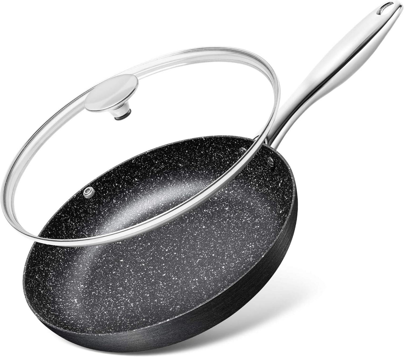 Kleine Antihaft-Bratpfanne mit Deckel 20.3 cm harteloxiert
