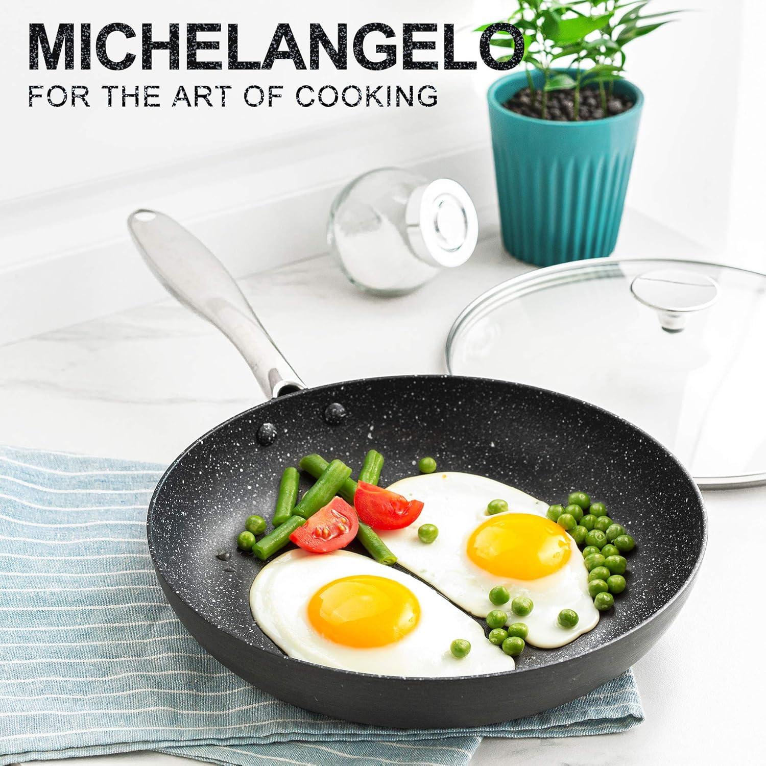 20.3 cm MICHELANGELO Antihaft-Bratpfanne mit Deckel, induktionsgeeignet