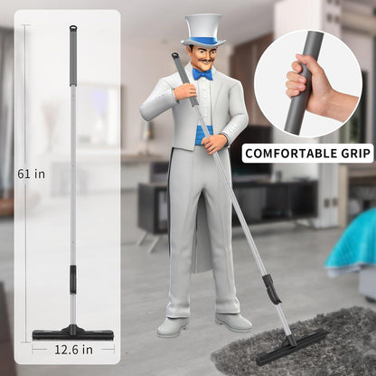 Gummibesen mit Abzieher 3 in 1 Bodenbürste für Teppich 155cm