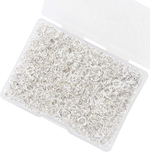 1200 Stücke Silberne Spaltringe Set mit Box Schmuck DIY
