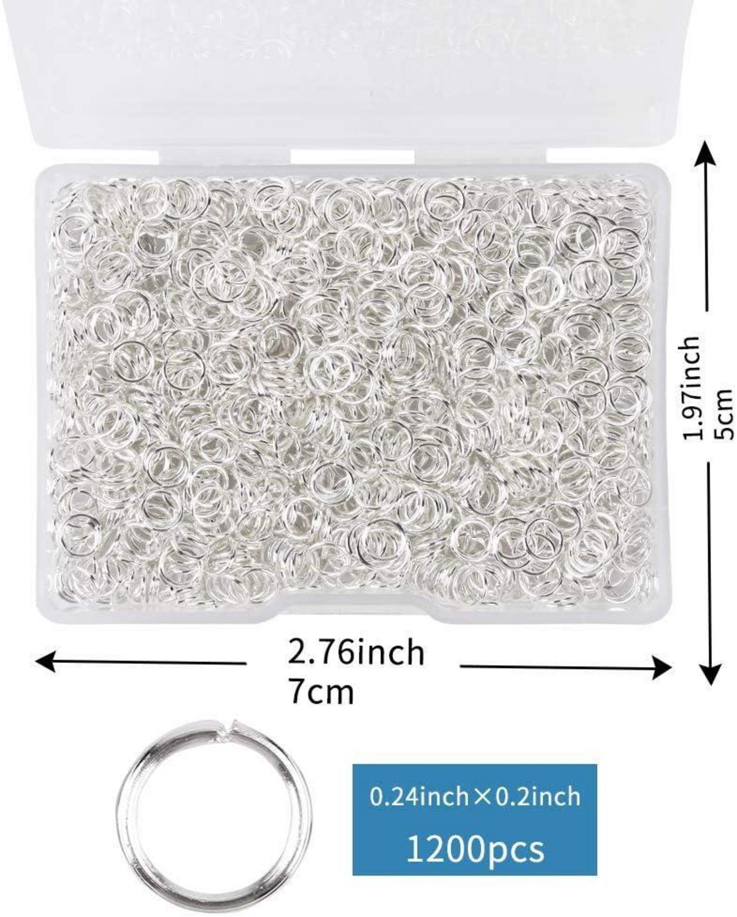 1200 Stücke Edelstahl Spaltringe Schmuck DIY 0.24x0.20 mit
