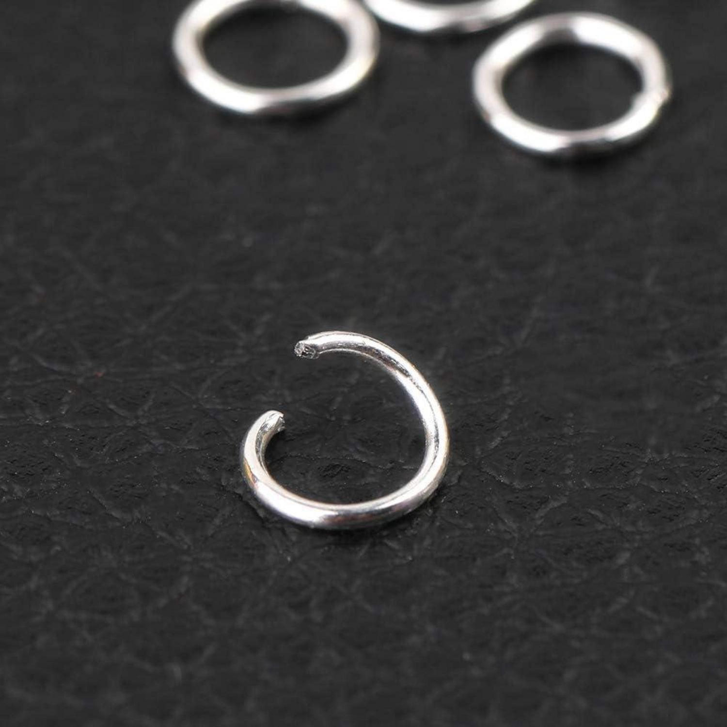1200x Silber Spaltringe Schmuck DIY Edelstahl Kettenringe Box