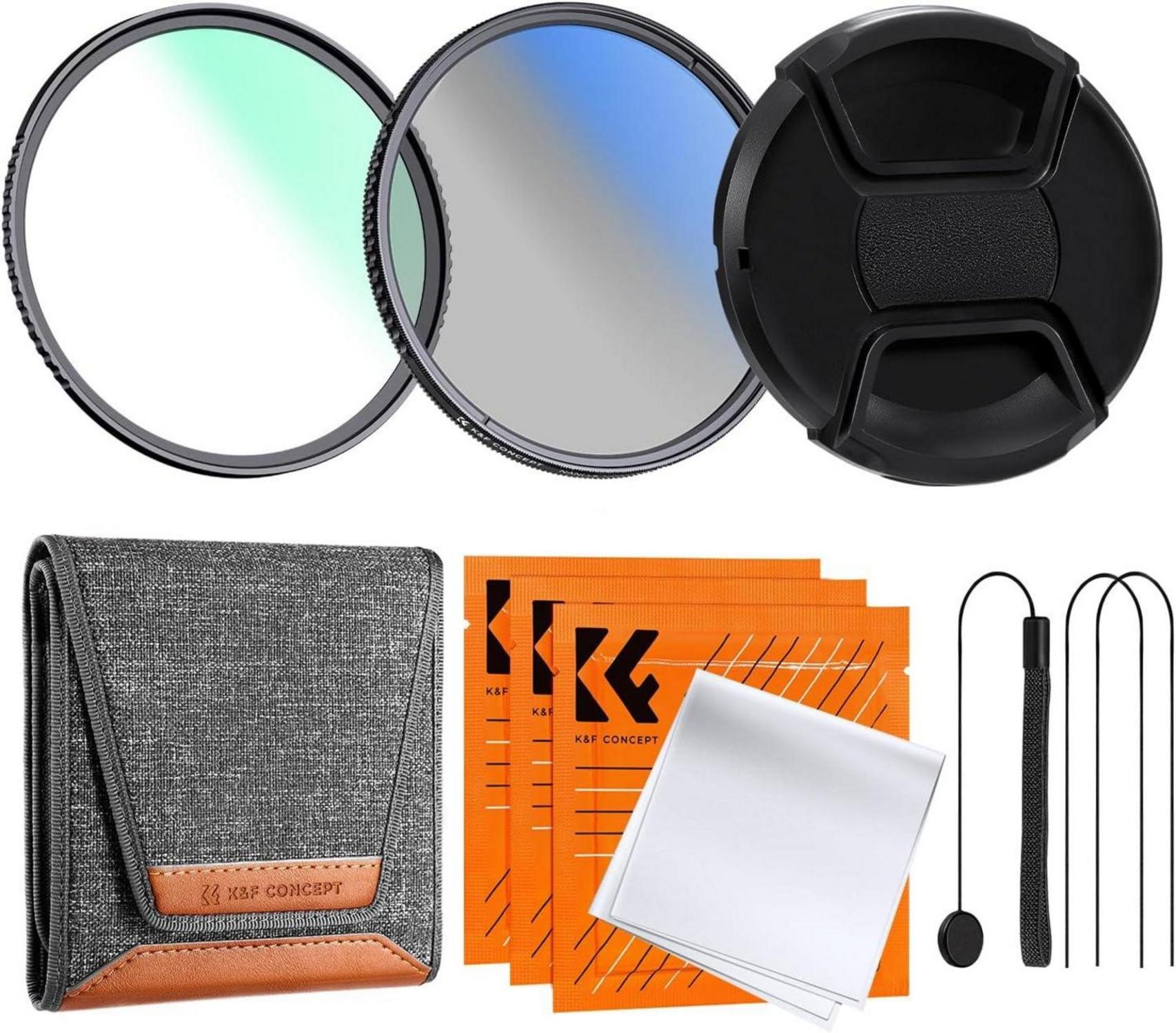 82mm UV CPL Filter Set mit Tasche & Objektivdeckel