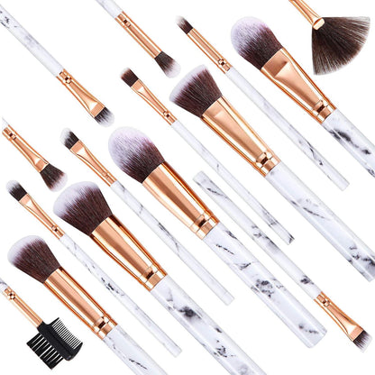 Professionelles Make up Pinsel Set 15-teilig mit Schwamm Rouge Lidschatten
