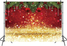 Weihnachten Fotografie Vinyl Hintergrund Sparkle Red Xmas Party