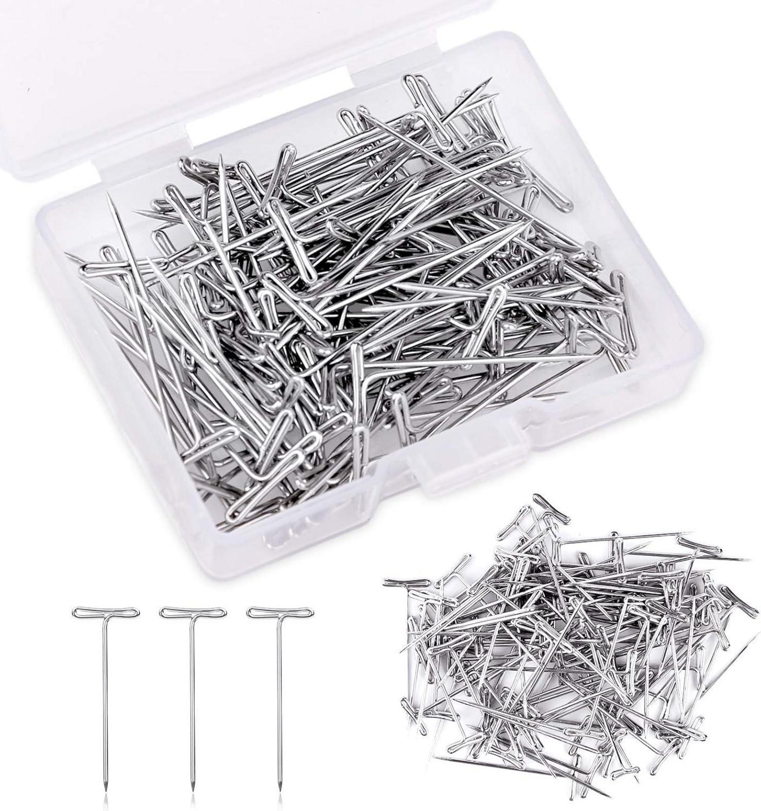 100 Stücke T-Nadeln Set 27mm T-Form Polsterung Aufbewahrungsbox