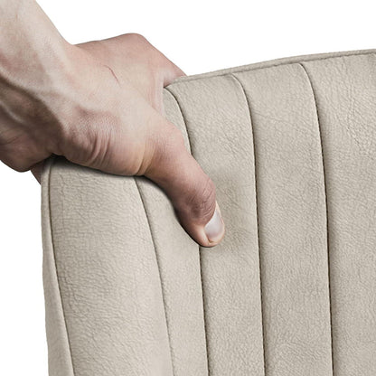 Esszimmerstühle 2er-Set Beige Ergonomisch in Lederoptik