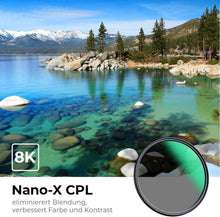 82mm Nano X-Serie Polfilter CPL Filter MRC 28x vergütet