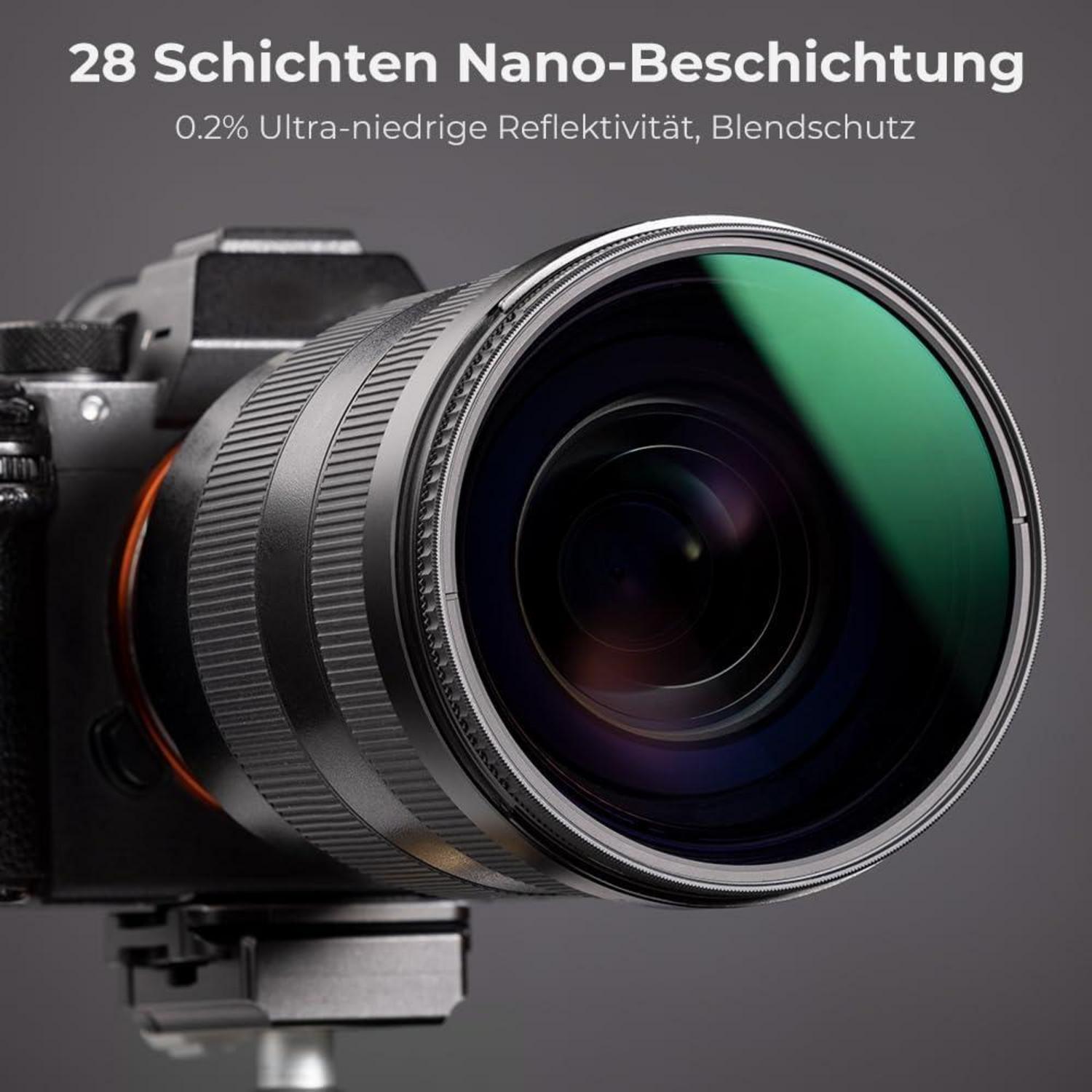 82mm Nano-X Serie Polfilter mit 28x MRC vergütet Polarisationsfilter