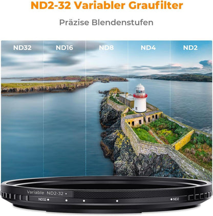 55mm Variabler ND Filter ND2-32 Magnetisch X Serie
